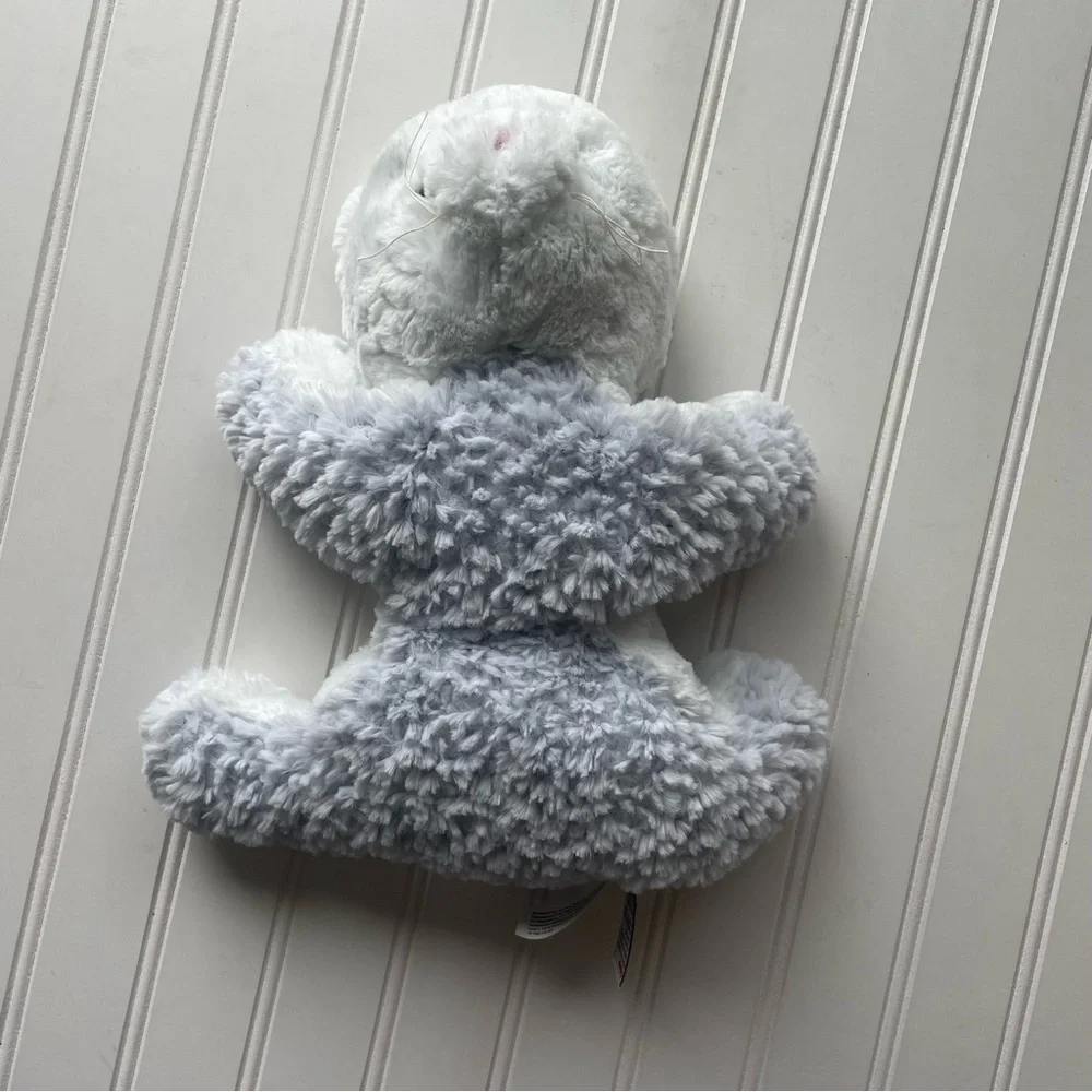 Gund Cozys Cat 11” Plush White Kitten Kitty Floppy Soft Lovey Doll 6058951 Blue